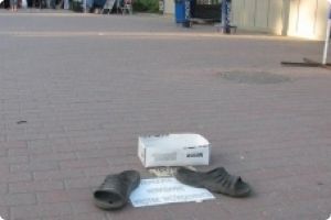 Even invisible man is engaged in charity in Odessa.